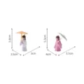 Miniature di figurine di coppia in stile antico in PVC per decorazione interni auto. - Stile Di Coppia Antico Bianco E Rosa