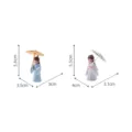 Miniature di figurine di coppia in stile antico con ombrello per decorazione - Stile Di Coppia Antico Blu E Bianco