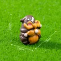 Miniature Alolan Diglett Figurine Brown Resin Cute Micro Landscape Garden Car Ornament - Style 1