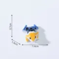 Miniature poison dart frog figurine, blue yellow ceramic animal toy for garden landscape DIY. - Multi-Textured Style / Blue Black Yellow