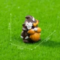 Miniature Highland Gnome Figurine Cute Resin Garden Landscape DIY Car Ornament 2.3cm - Style 2