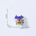 Miniature poison dart frog figurine purple yellow micro landscape garden decor 1.9cm - Yellow and Purple / Purple Yellow Black