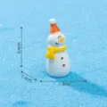 Mini Christmas snowman resin figurine ornament diy micro landscape desktop decor - Emotional Snowman (3.4x1.4x1.4cm) / 1# Snowman (Yellow Scarf)