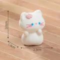 Mini cute cartoon cat resin figurine desktop gardening DIY decoration micro landscape toy - 1# With Pink Flower