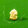 Mignonne figurine miniature en résine de canard jaune micro paysage jardin DIY décoration - Canard Couché