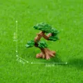 Miniature resin welcoming pine tree bonsai for moss micro landscape DIY decoration crafts. - Style 1 Greeting Pine / 3.6x2.0x3.9cm