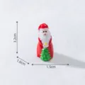 Mini Christmas Santa Claus figurine resin snow landscape desktop ornament decor 3.2cm - New Year's Eve Style (2#) / New Year's Eve Santa