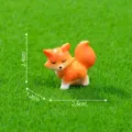 Figurine de renard orange miniature, joli ornement d'animal de micro-paysage en résine pour jardin. - Renardeau Marchant / Hauteur 2.4cm