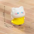 Miniature cartoon cat figurine resin cute micro landscape toy DIY garden ornament 2.9cm - 2# Yellow Dress Cat