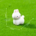 Mini weiße Keramik süße Hasenfigur für Mikrolandschaft und Auto-Innendekoration. - Kleiner Hase #4