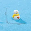 Miniature resin snowman figurine for micro landscape DIY decor and holiday display. - Emotional Snowman (1.8x1.7x1.5cm) / 3# Snowman (With Heart)