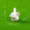Miniatura carino coniglio bianco resina statuetta cartone animato giocattolo auto - 2.2cmx1.4cmx1.8cm