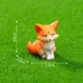 Mini figurine de renard en résine, décoration de paysage, jouet animal pour jardin diy. - Mère Renard / Hauteur 3.0cm