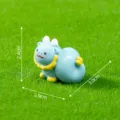 Niedliche blaue Cartoon Tierfigur Mini Ornament, Kunstharz Mikro Landschaft Autodekor. - 5# Drache