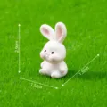 Miniatura statuetta di coniglio carino per micro paesaggio giardino decorazione auto - 2.9cmx1.5cmx1.5cm