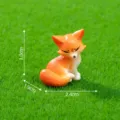 Mini figurine de renard orange jardin miniature ornement DIY animal en resine deco. - Père Renard / Hauteur 3.0cm
