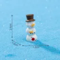 Mini resin snowman figurine for Christmas micro landscape DIY decoration and display. - Emotional Snowman (2.9x1.2x1.0cm) / 4# Snowman (With Hat)
