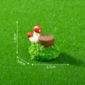 Miniature resin tree stump mushroom moss landscape accessory for DIY miniature ornament. - Style 3 Stump Mushroom / 2.7x3.0x2.8cm