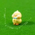 Mignonne figurine miniature de petit canard jaune en résine pour décoration de jardin - Canard Nœud Papillon