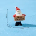 Christmas Santa Claus figurine micro landscape DIY snow scene decoration ornament miniature toy - 5# Santa Claus (Holding Board)