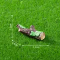 Miniature resin log ornament for moss micro landscape, realistic fake wood DIY decor. - 3.4x1.3x1.0cm