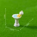 Miniatura resina columna romana fuente jardín adorno DIY micro paisaje bonsái decoración accesorio - 2# Fuente Columna Romana / 3.7x2.2x2.9cm
