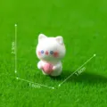 Miniature white cat figurine holding yarn ball, cute micro landscape DIY resin decor. - Yarn Ball Cat (2#)