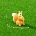 Miniature resin squirrel figurine moss landscape DIY garden ornament micro decoration - 1.2x2.2x2.2cm