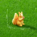 Miniature squirrel resin figurine for moss micro landscape, cute DIY fairy garden decor. - 1.2x1.7x2.1cm