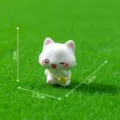 Lindo gato de resina estatuilla miniatura adorno para casa de muñecas decoración DIY - Estilo de Saludo (2# Saludo)