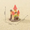 Miniature resin castle ornament for micro landscape desert DIY decor and desktop display. - 2# Mushroom Castle / 4.9x2.9x3.2cm