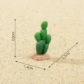 Miniature resin cactus figurine for micro landscape desert DIY decor and car interior ornament. - 4# Prickly Pear Cactus / 3.0x1.4x1.7cm