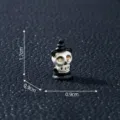 Miniatuur hars schedel beeldje Halloween microlandschap DIY auto decoratie 1.7cm - Stijl 3 Skelet Lamp / 1.7x0.9x0.9cm