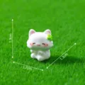 Miniatura figura gato resina con trébol, bonita decoración casa muñecas, pequeño adorno escritorio. - Estilo Sonriente (6# Sonriente)