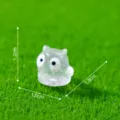 Lichtgevende uil miniatuur figuur voor micro landschap DIY decoratie en auto ornament accessoire. - Lichtgevend Uil Type B / Transparant