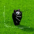 Miniatura pipistrello resina Halloween micro paesaggio decorazione scrivania simpatica - Pipistrello Rosso del Giorno dei Morti (C3443)