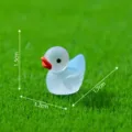Petite figurine de canard lumineux miniature paysage DIY ornement de bureau decoratif - 2# Canard Dégradé Bleu Blanc / Canard Dégradé Lumineux