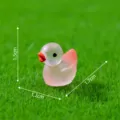 Miniature canard dégradé lumineux résine micro paysage jardinage bureau décoration DIY mignon. - 3# Canard Dégradé Rouge Blanc / Canard Dégradé Lumineux