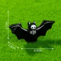 Halloween bat miniature figurine resin ornament desktop decoration spooky party prop. - Day of the Dead Blue Bat (C3443)