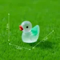 Petite figurine de canard lumineux en gradient, mini paysage en résine, décoration verte. - 4# Canard Dégradé Vert Blanc / Canard Dégradé Lumineux