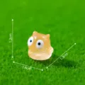 Leuchtende Miniatur Eule Harzfigur fuer DIY Mikrolandschaft und Autodeko 1.2x1.6cm - Leuchtende Eule Typ B / 6# Orange