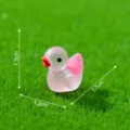 Petite figurine de canard lumineuse dégradé micro-paysage bricolage jardin résine - 7# Canard Dégradé Rose Blanc / Canard Dégradé Lumineux