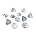 White triangle rhinestone crystal gems for DIY phone case clothing shoes crafts accessories - Chubby Triangle 12mm / White