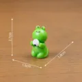 Mini cute Japanese cartoon frog figurine holding rice ball, perfect for desktop or dollhouse DIY. - Eating Frog / 2.7x1.5x1.8cm