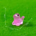 Mini luminous lizard resin figurine for moss micro landscape DIY garden decor 1.9cm - 1.9x1.1x1.7cm / Rose Pink