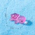 Mini Luminous Resin Turtle Figurine DIY Micro Landscape Ocean Decor Desktop Ornament - Luminous Small Turtle / Pink
