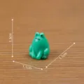 Mini Japanese cartoon green frog figurine cute dollhouse DIY desktop decoration ornament - Small Frog / 1.3x1.1x1.1cm