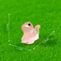 Miniature Luminous Lizard Figurine Resin Cartoon Micro Landscape Garden DIY Decor Toy - 1.9x1.1x1.7cm / Light Pink