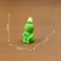 Miniature cute frog figurine set for desktop decoration, dollhouse DIY landscaping and micro-landscape. - 3.2x1.5x1.7cm