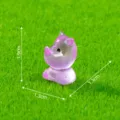 Miniature glowing rhino resin figurine for micro landscape garden decoration and DIY crafts. - Luminous Rhinoceros Style B / Purple